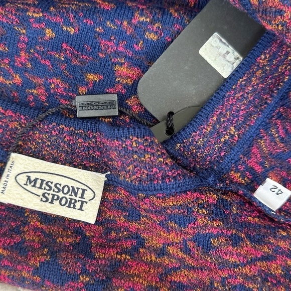 NWT Missoni Sport Grandpa cardigan sweater vest buttons retro knit 42 medium - Picture 4 of 16